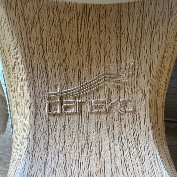 Dansko Sophie Leather Taupe Sand Dollar Double Adjustable Strap Open Toe Clog Si - Picture 14 of 14